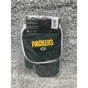 NFL Green Bay Packers Oven Mitt and Pot Holder Set Green Logo 2021 Brand New